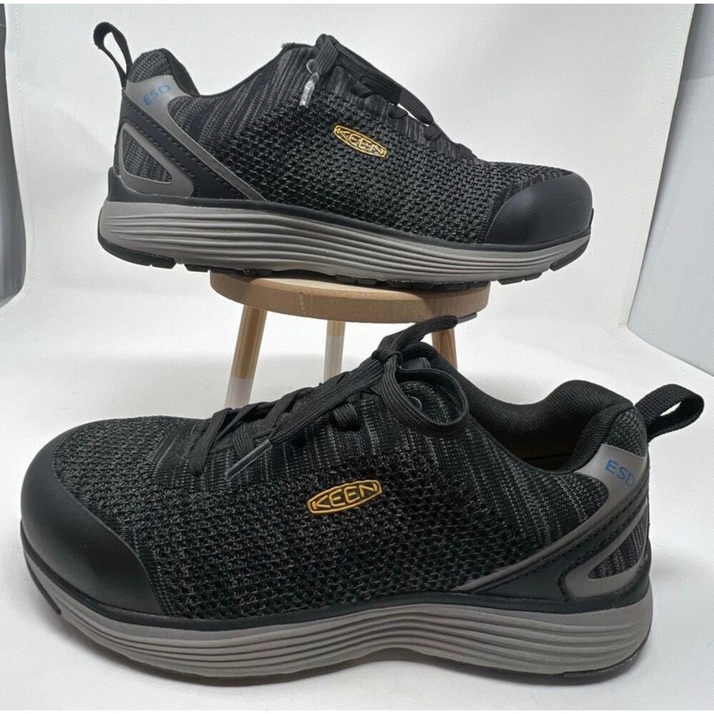 KEEN Utility Vista Energy Shift Womens 8.5 Black ESD Alloy Safety Toe Work Shoes